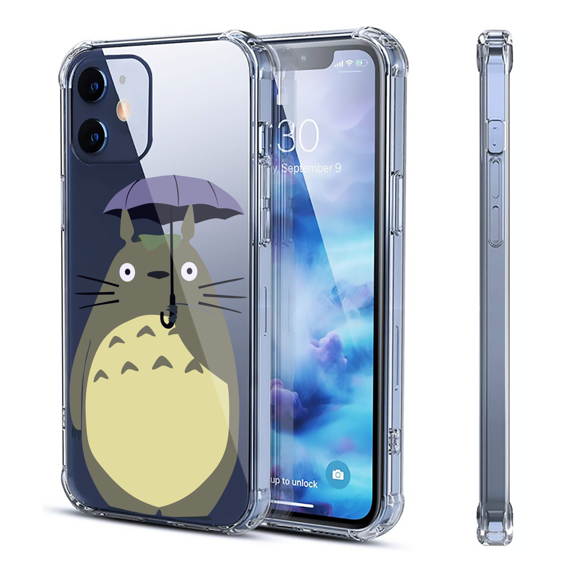 （画像用） となりのトトロ 草壁メイ 草壁サツキ My Neighbor Totoro Satsuki Kusakabe Mei Kusakabe 【iPhone 12シリーズ対応】透明スマホケース（クリアソフトケース）